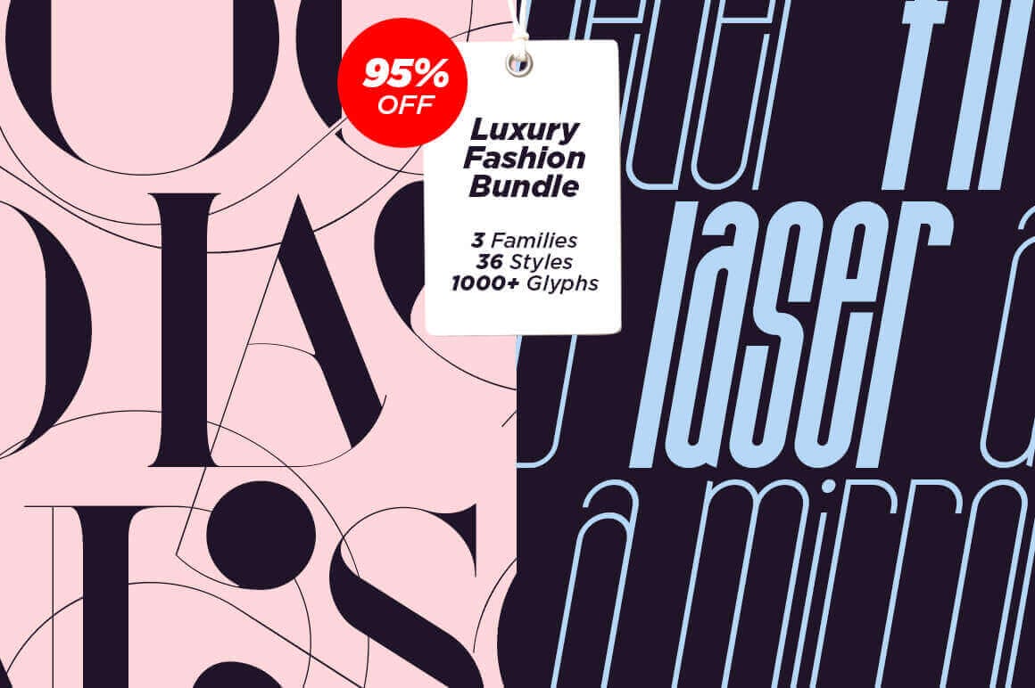 36 Luxurious Fashion Magazine Fonts – only $17!