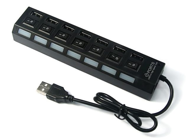 RAWtronics 7-Port USB Hub for $24