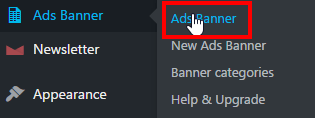 Ad Banner Manager - Page
