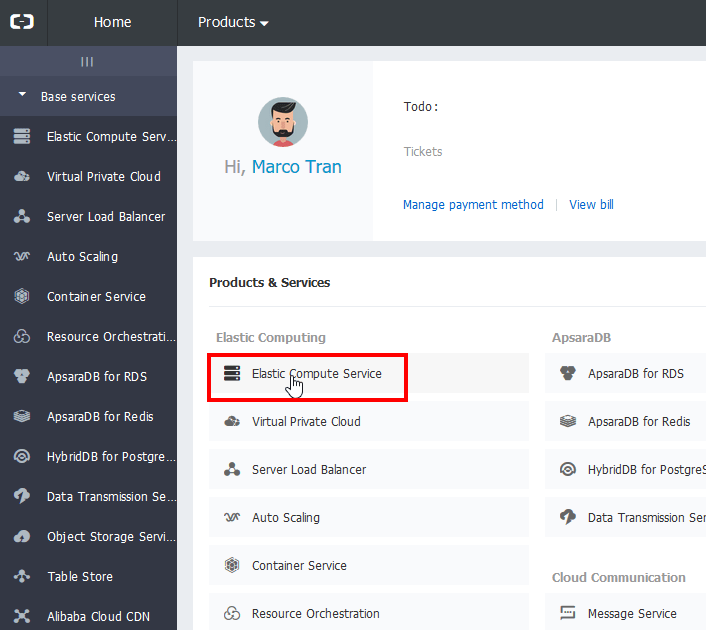 Alibaba Cloud - Elastic Compute Service