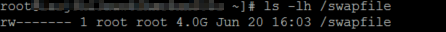 Alibaba Cloud - check swapfile permissions