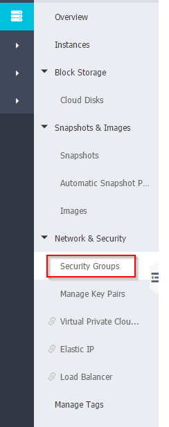 Business Legions Alicloud - Instance Security Group