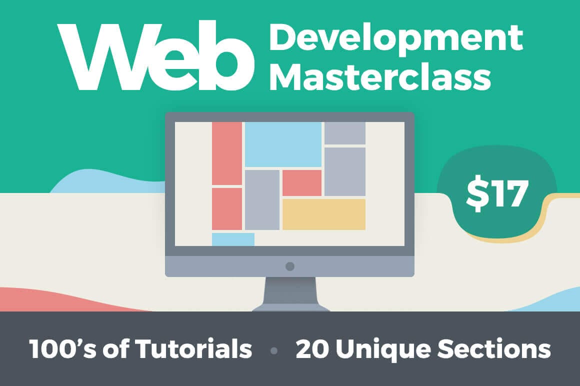 Web Development Masterclass: 100s of Tutorials, 20 Unique Sections – only $17!