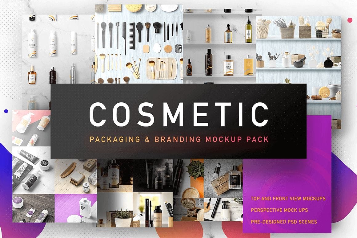 350+ Cosmetic Packaging & Branding Mockup Elements - only $18!