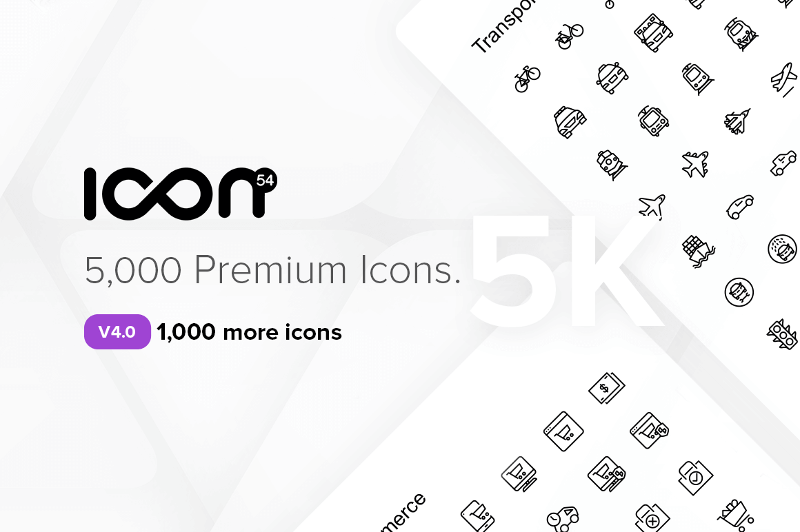 5,000+ Pixel-Perfect Icons from Icon54 – only $24!