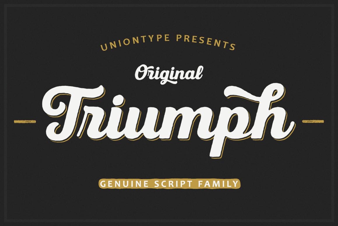 Americana Script-Inspired UT Triumph Font Family - only $15!