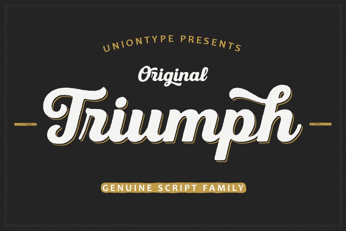 Americana Script-Inspired UT Triumph Font Family – only $15!