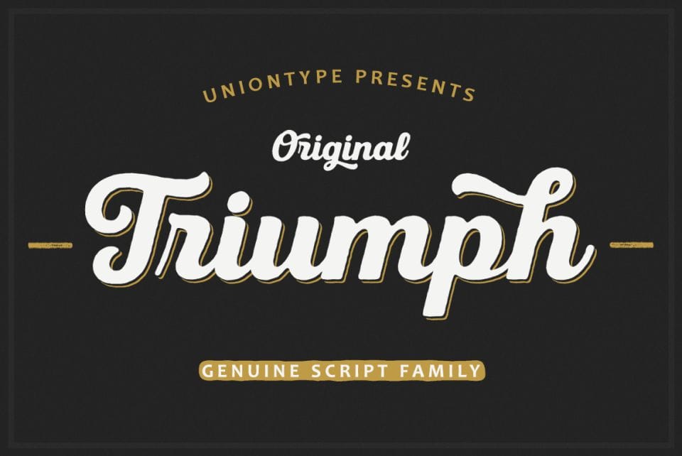 Americana Script-Inspired UT Triumph Font Family – only $15!