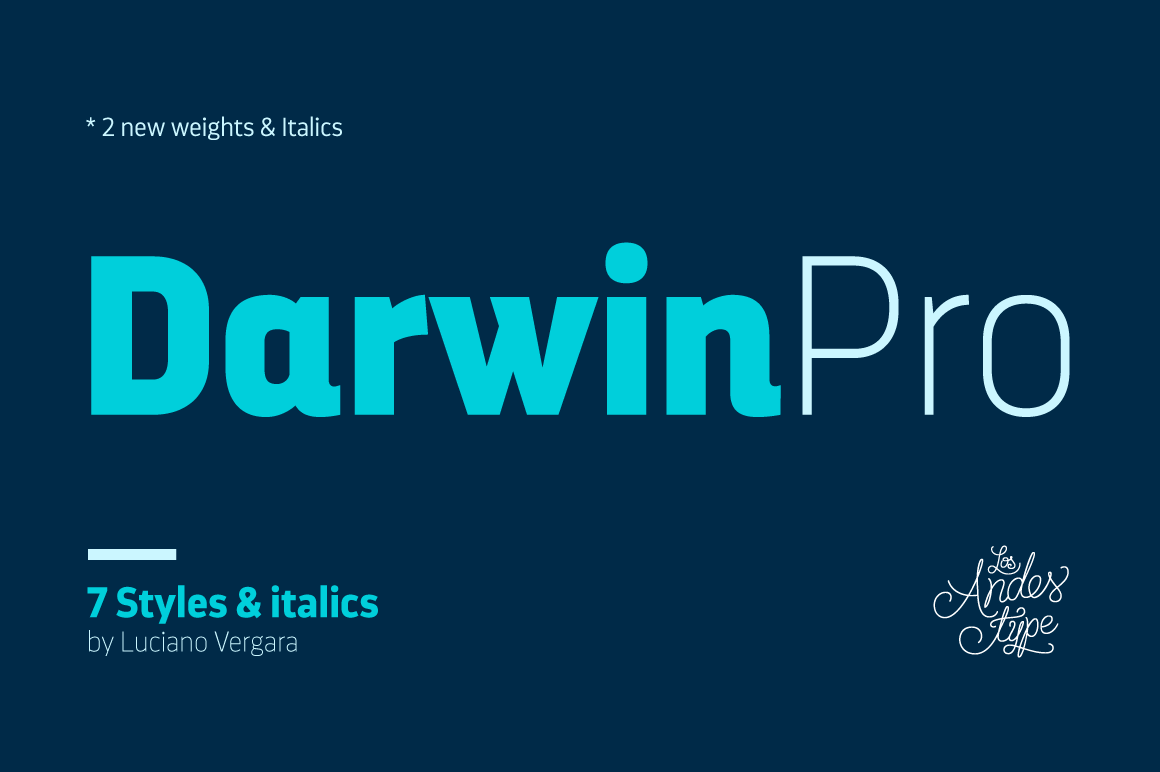 Darwin Pro Family from Latinotype: 14 fonts for only $17!