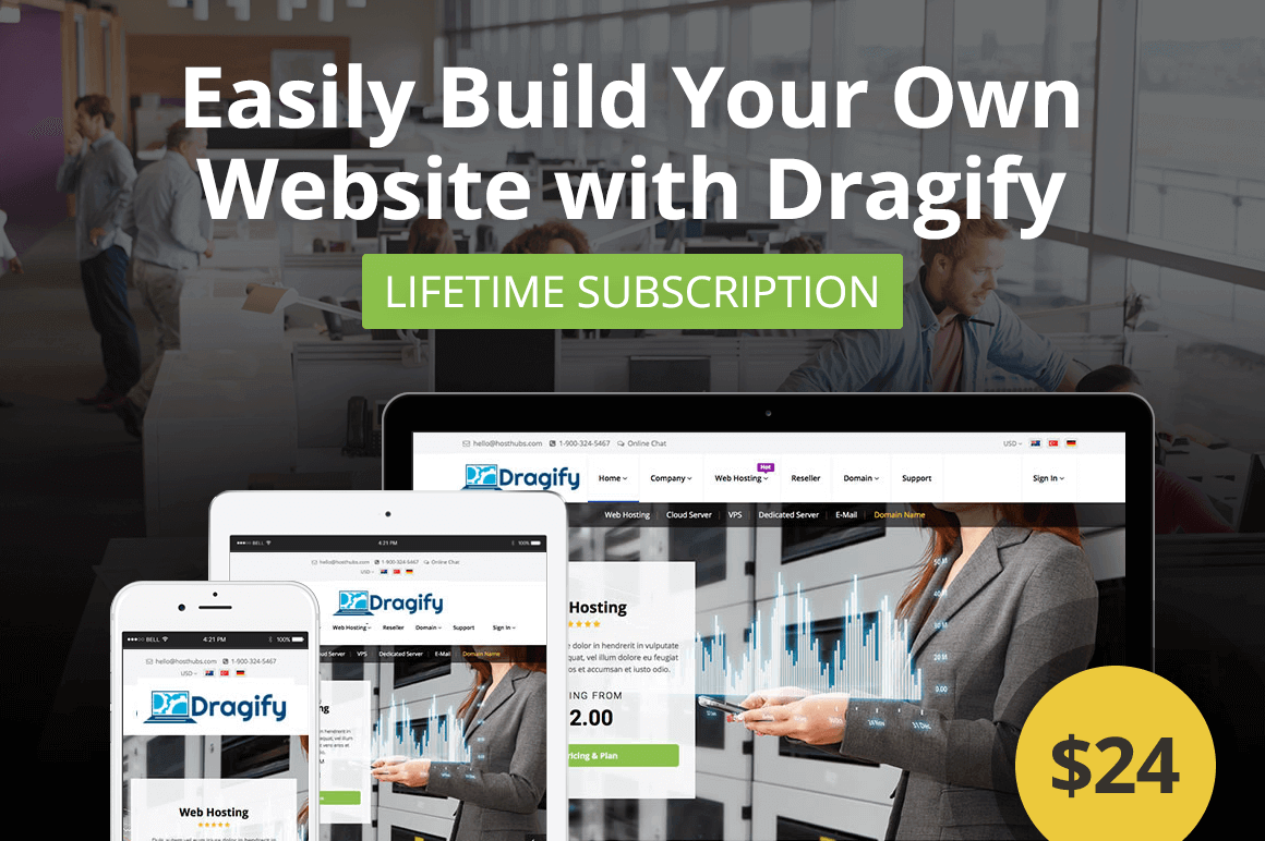 Easily Build Your Own Website with Dragify - only $24!