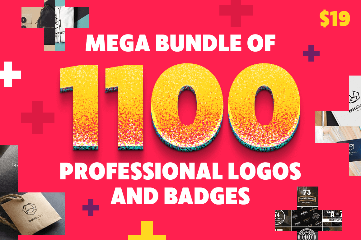 Mega Bundle of 1100 Professional Logos and Badges – only $19!