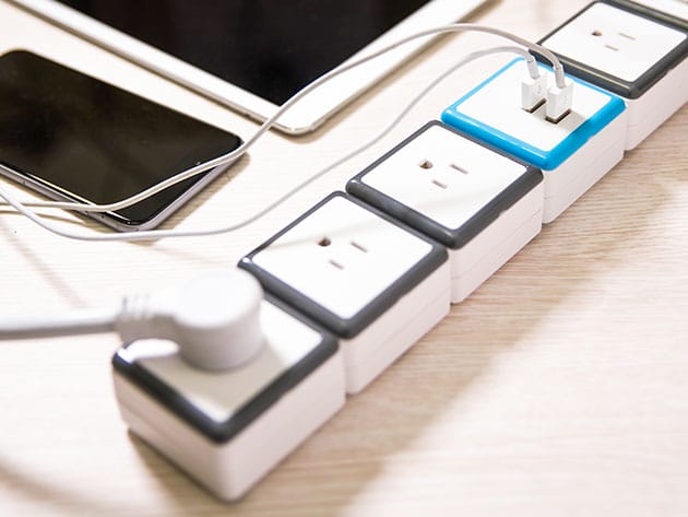 STACK 6-Port Modular Surge Protector + USB Charging Module for $46