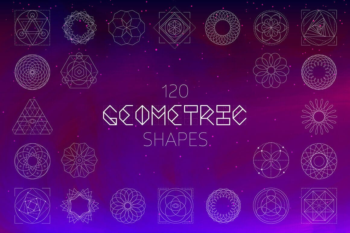 120 Geometric Shapes Vector Files from VectorBox Studio – only $7!