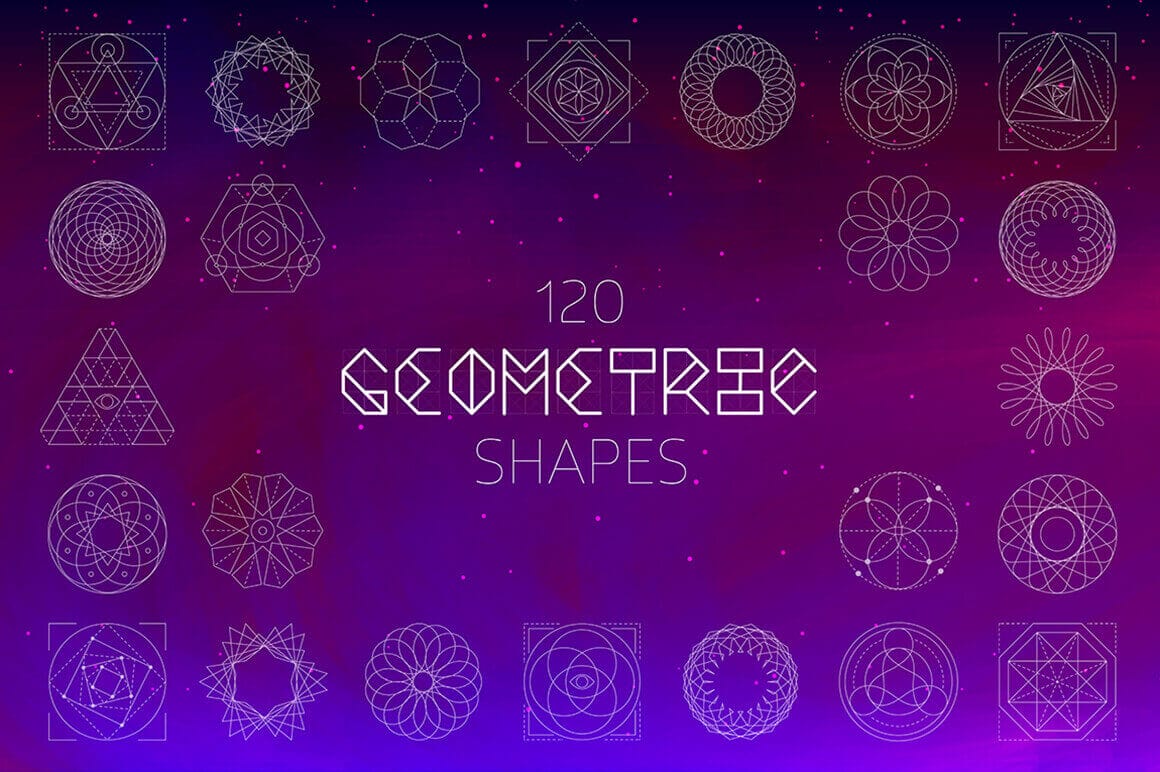 120 Geometric Shapes Vector Files from VectorBox Studio - only $7!