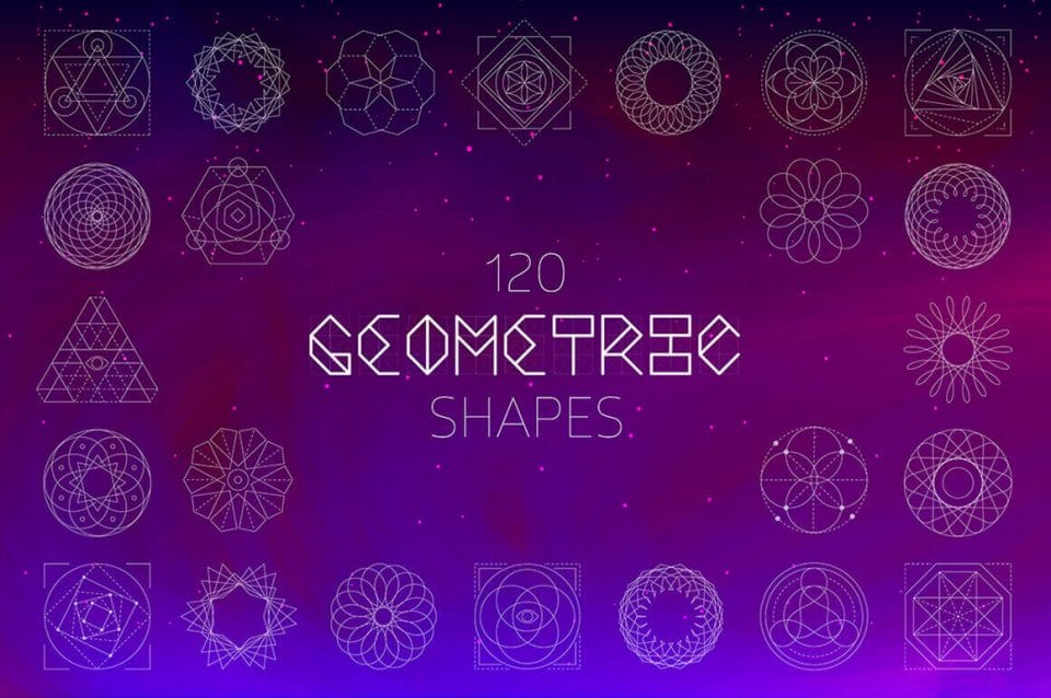 120 Geometric Shapes Vector Files from VectorBox Studio – only $7!