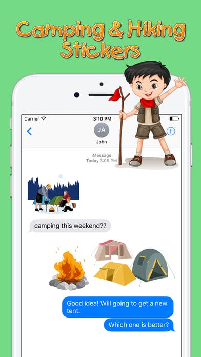 Camping and hiking stickers Overview 1