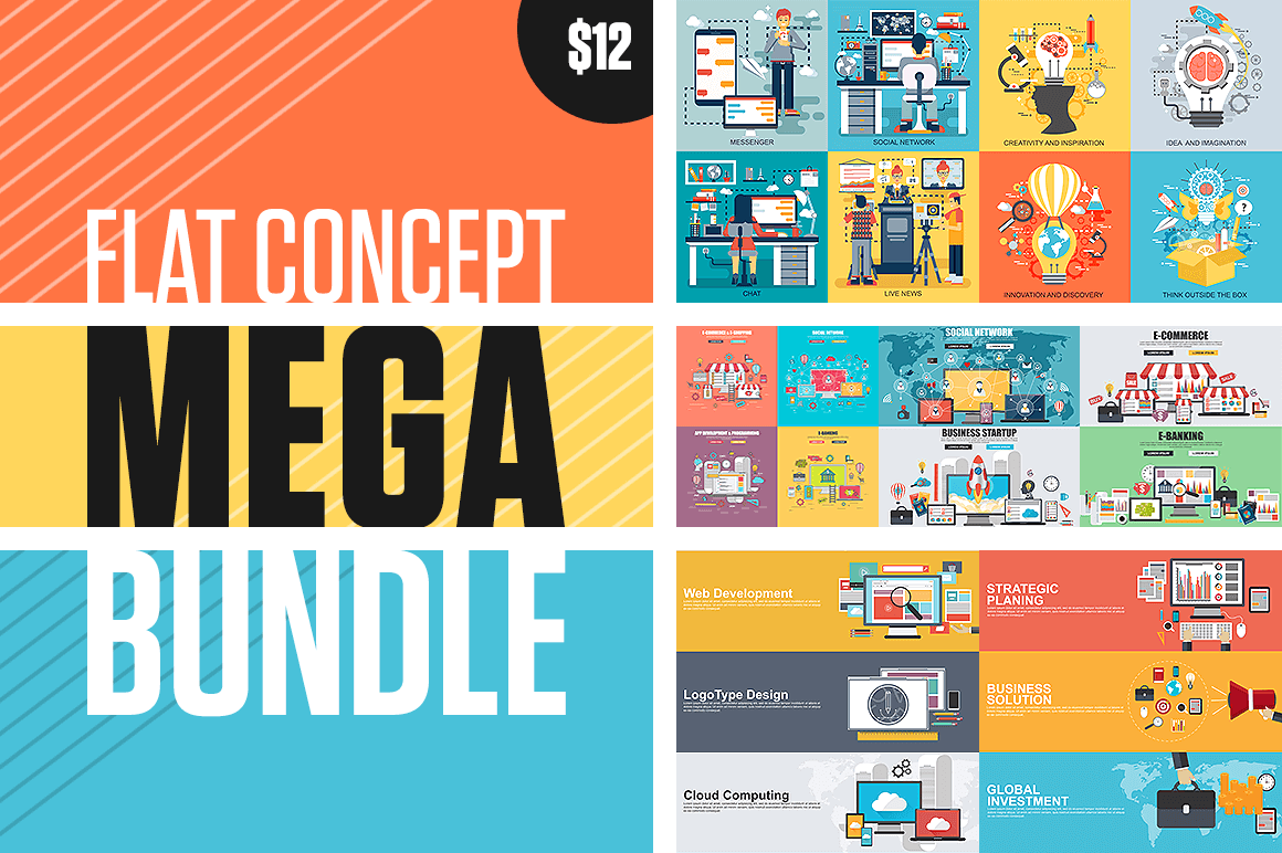 Flat Concept Mega Bundle - only $12!