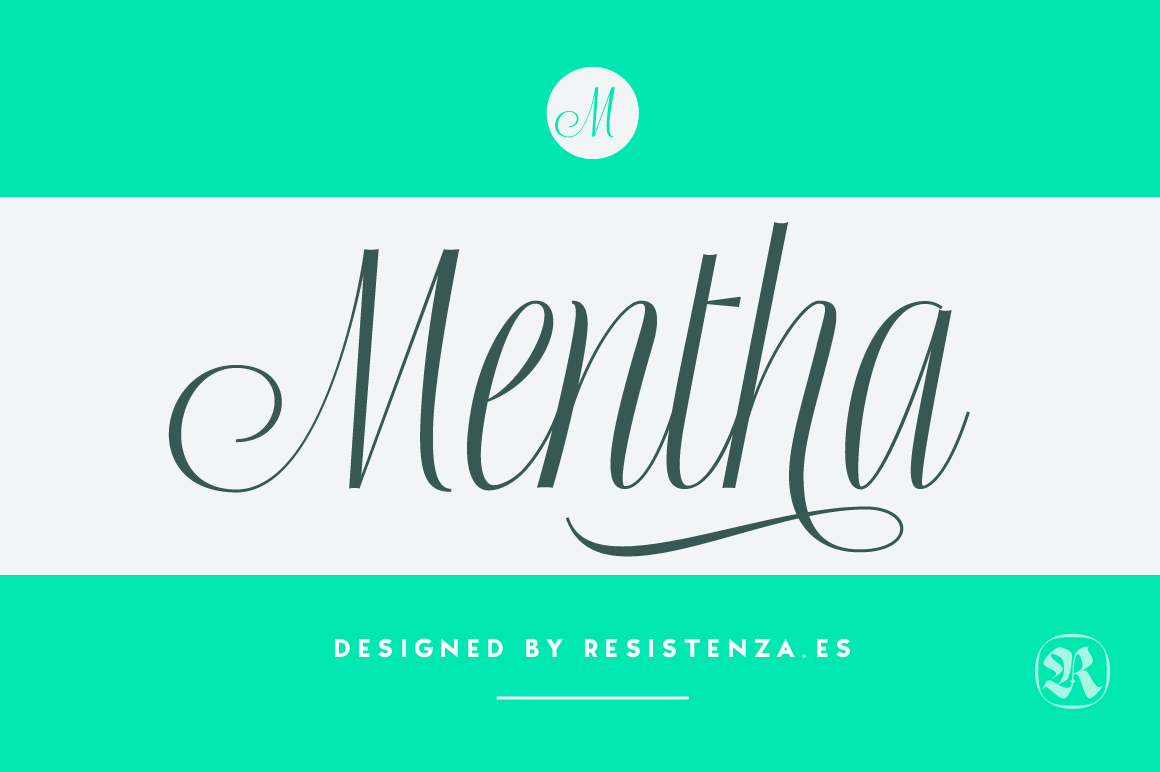 Flexible and Flowing Font: Mentha Script – only $9!