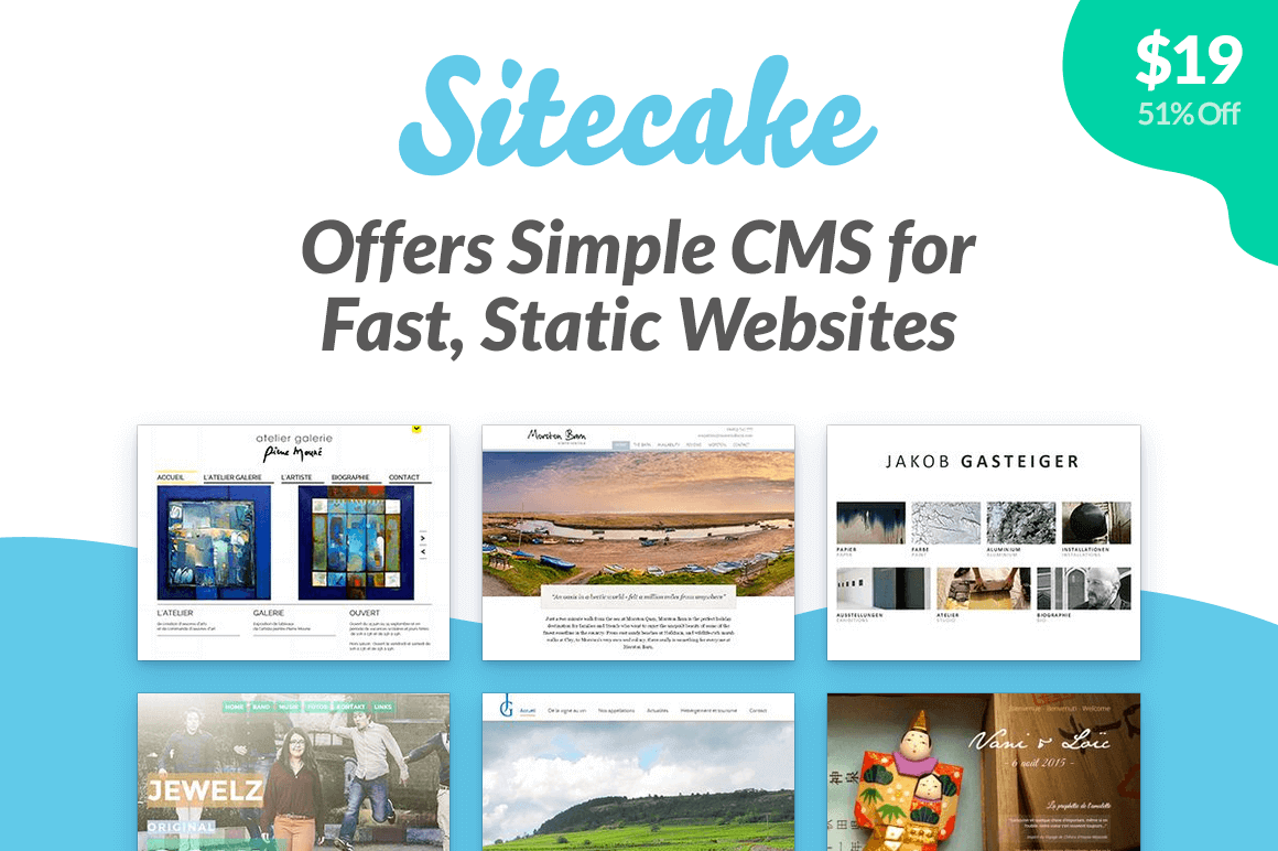 Sitecake’s Simple CMS for Fast, Static Websites – only $19!