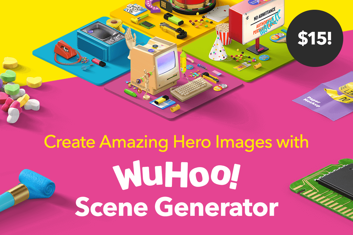 Create Amazing Hero Images with WuHoo! Scene Generator - only $15!