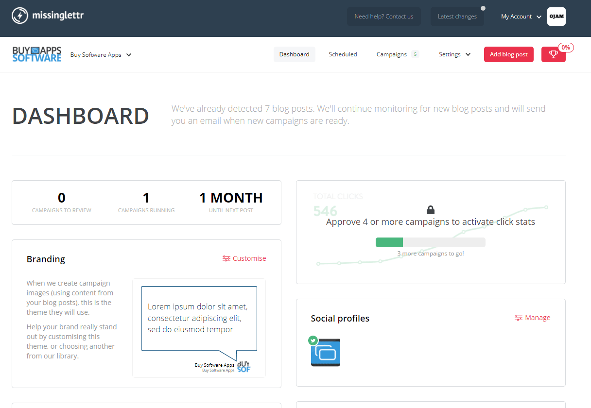 Business Legions - Missinglettr _ Dashboard