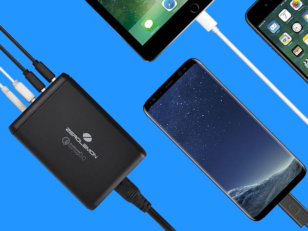 ZeroLemon 75W Desktop Charger with Quick Charge 3.0 for $36