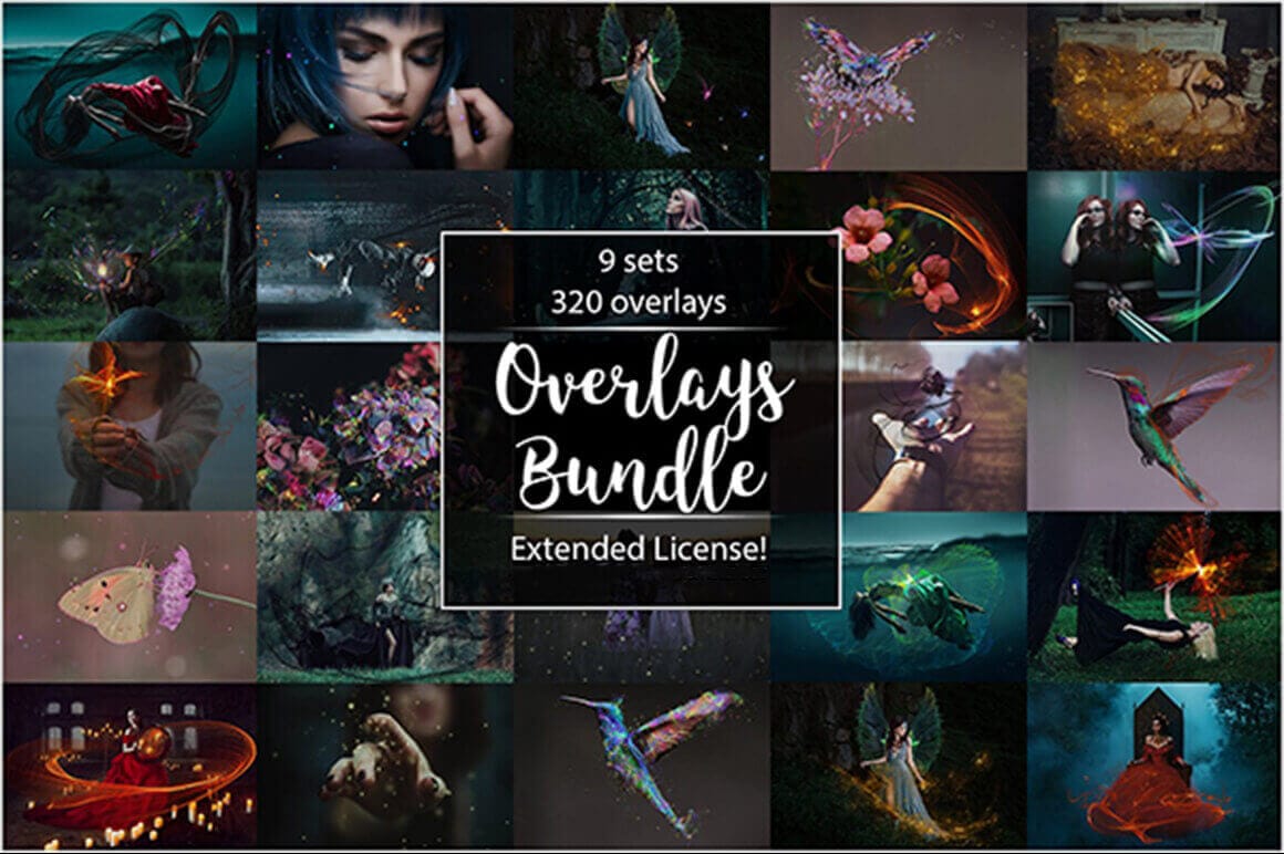 300+ Hi-Res, Fantasy Overlays with Transparent Backgrounds – only $14!