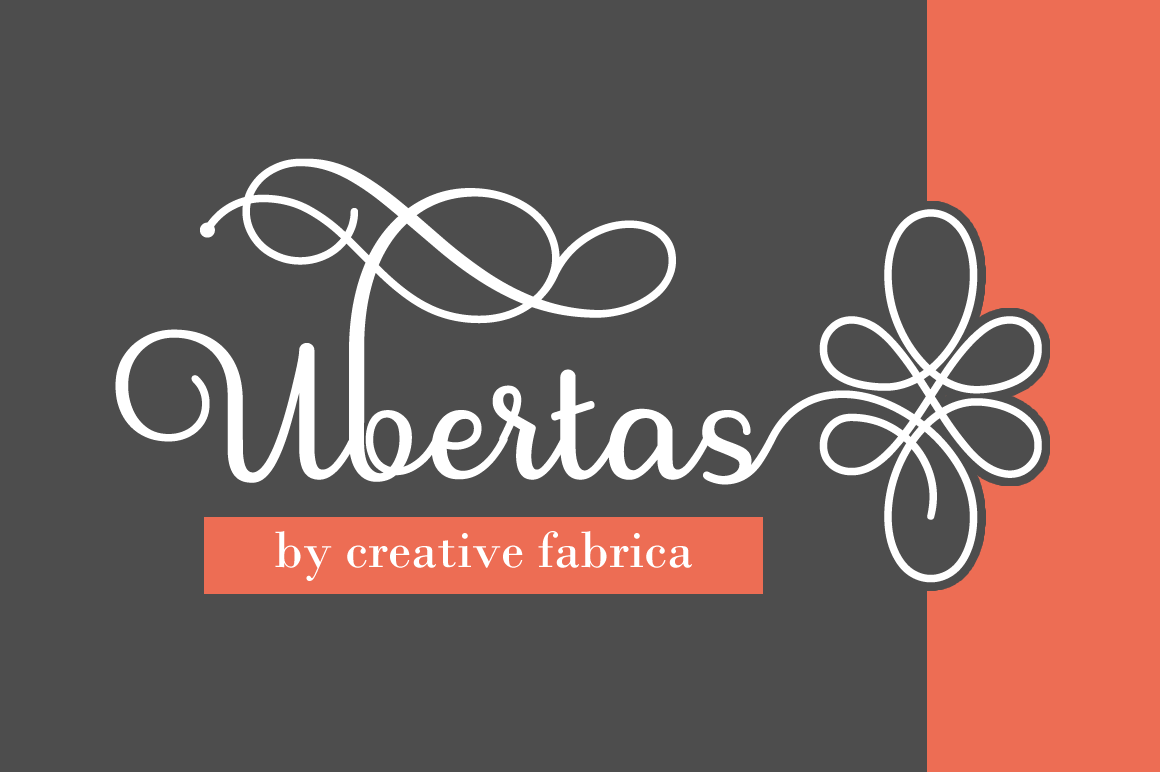 800+ Unique Characters in Stunning Ubertas Script Font - only $7!