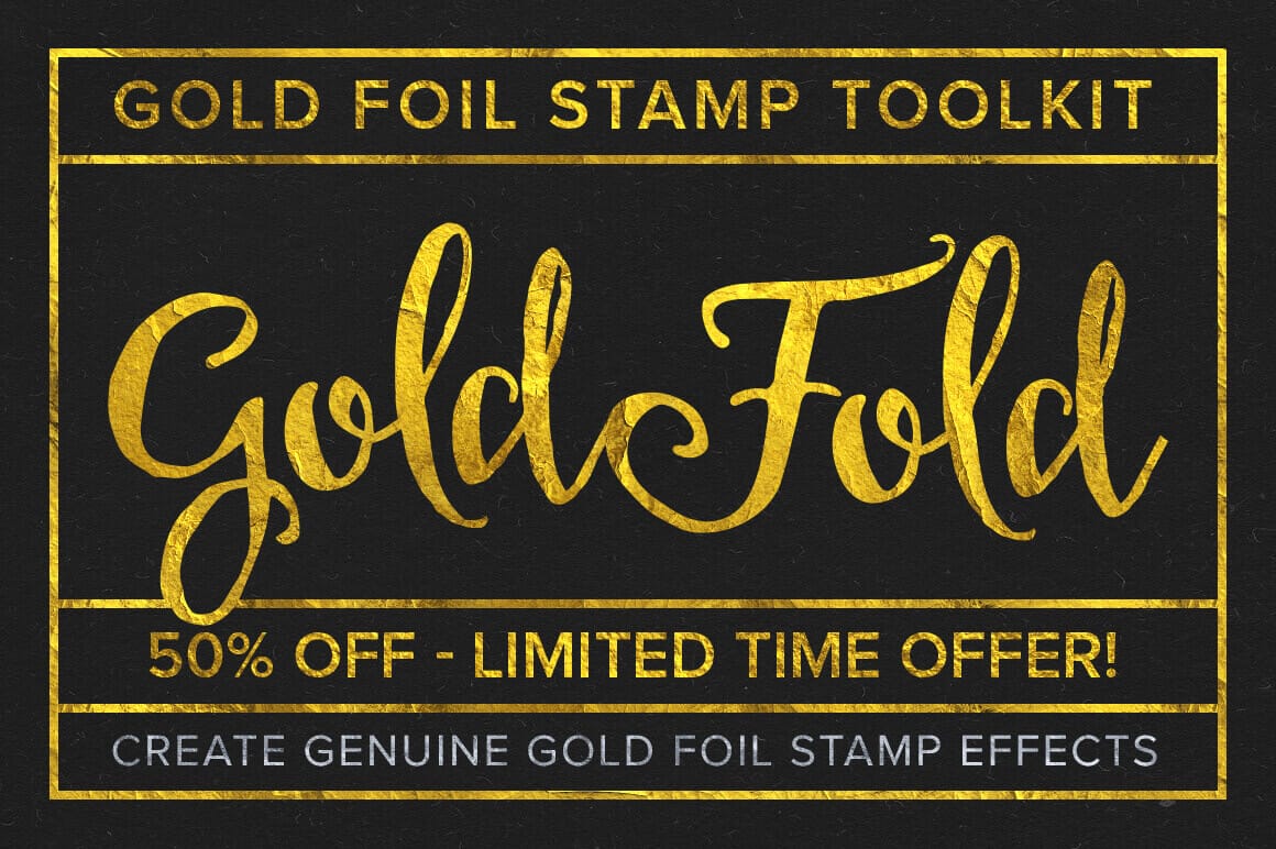 Create Gold Foil Effects with Gold Foil Stamp Toolkit - only $7!