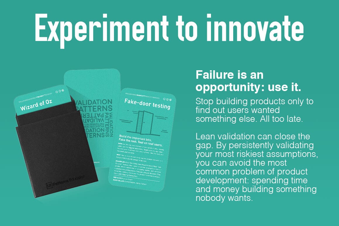 Validation Patterns Card Deck Lets You Learn From Experimentation - only $39!