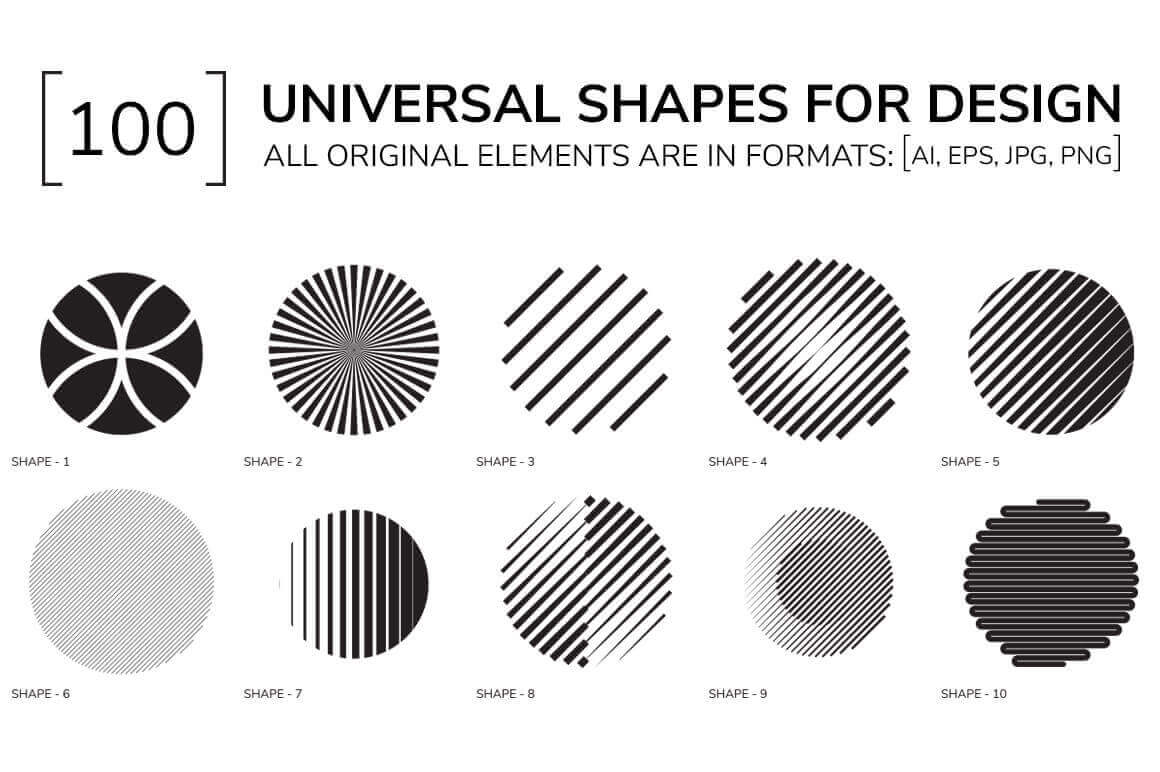 100 Universal Geometric Shapes – only $9!