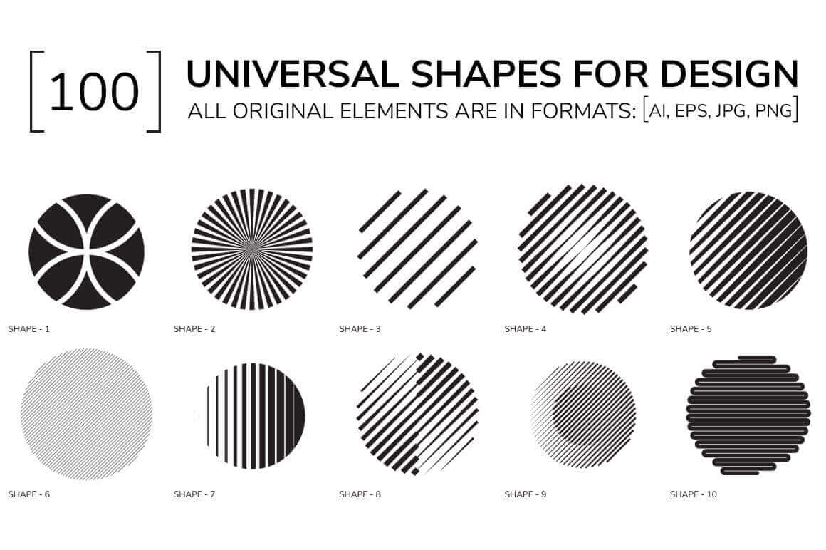 100 Universal Geometric Shapes - only $9!