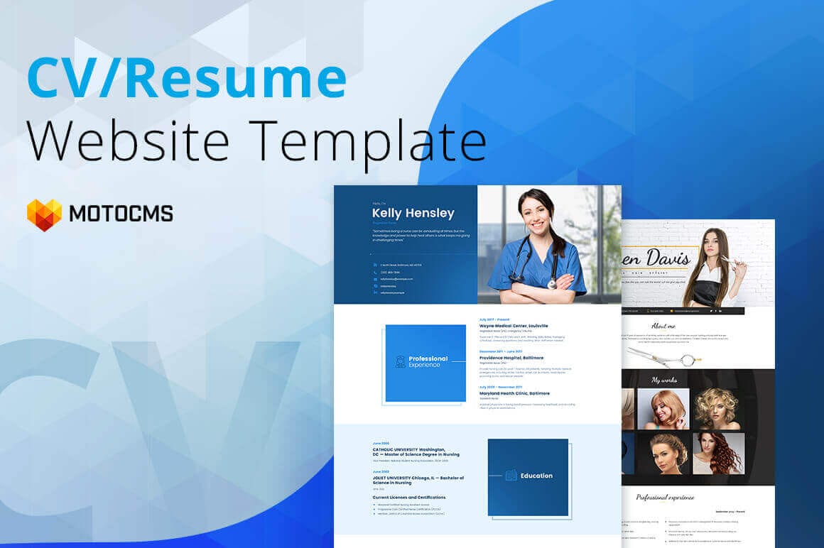 All-In-One Resume & CV Builder by MotoCMS - only $24!