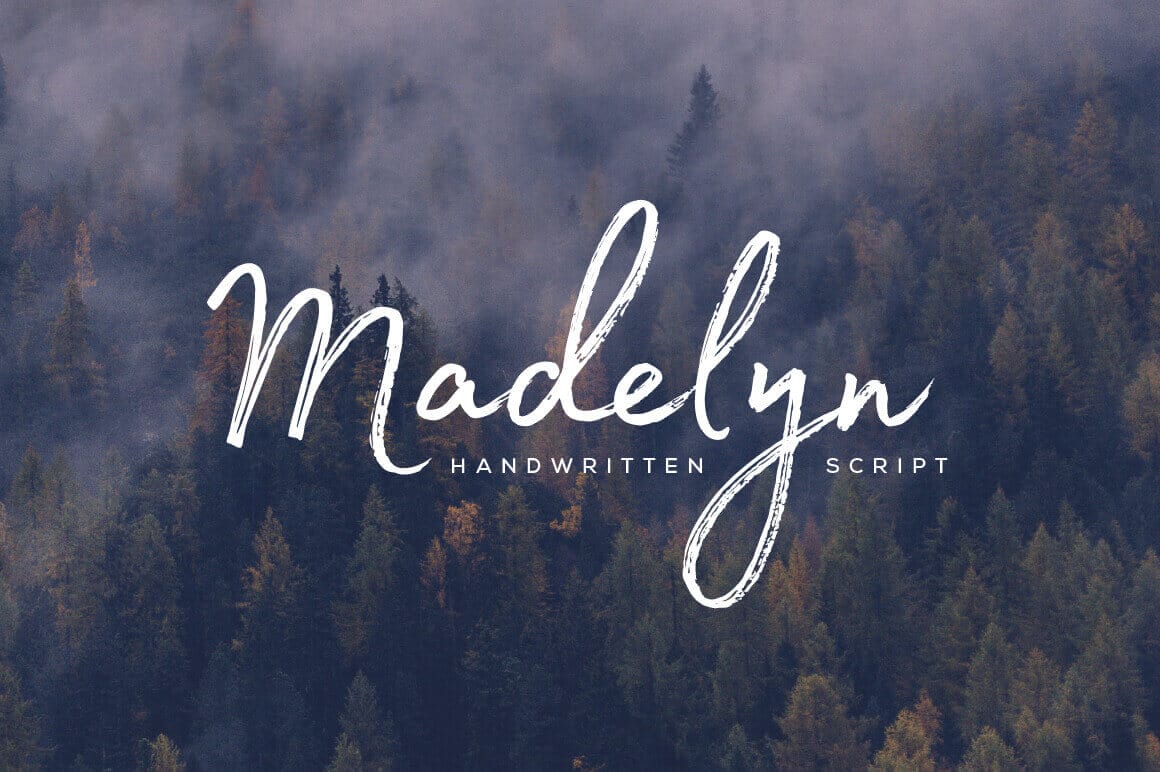 Beautiful Handwritten Madelyn Script Family - only $17!