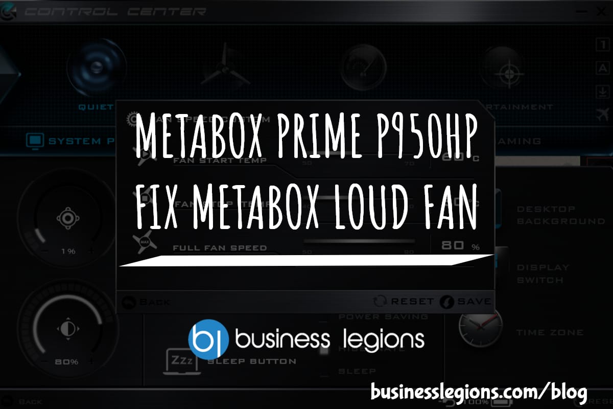 FIX METABOX LOUD FAN