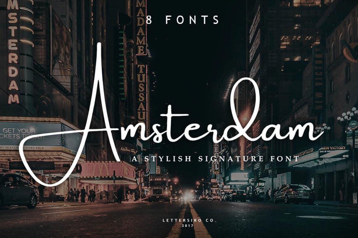 Elegant Amsterdam Font Collection – only $9!