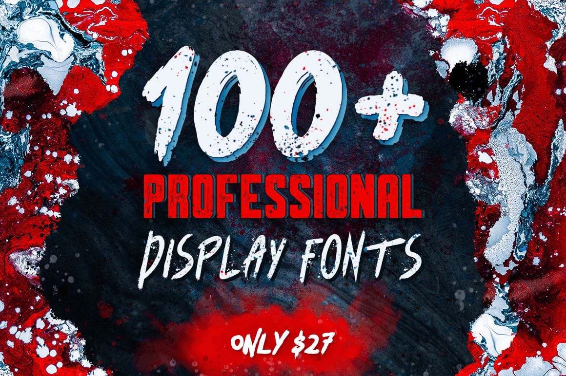 100+ Superb Professional Display Fonts – only $27!