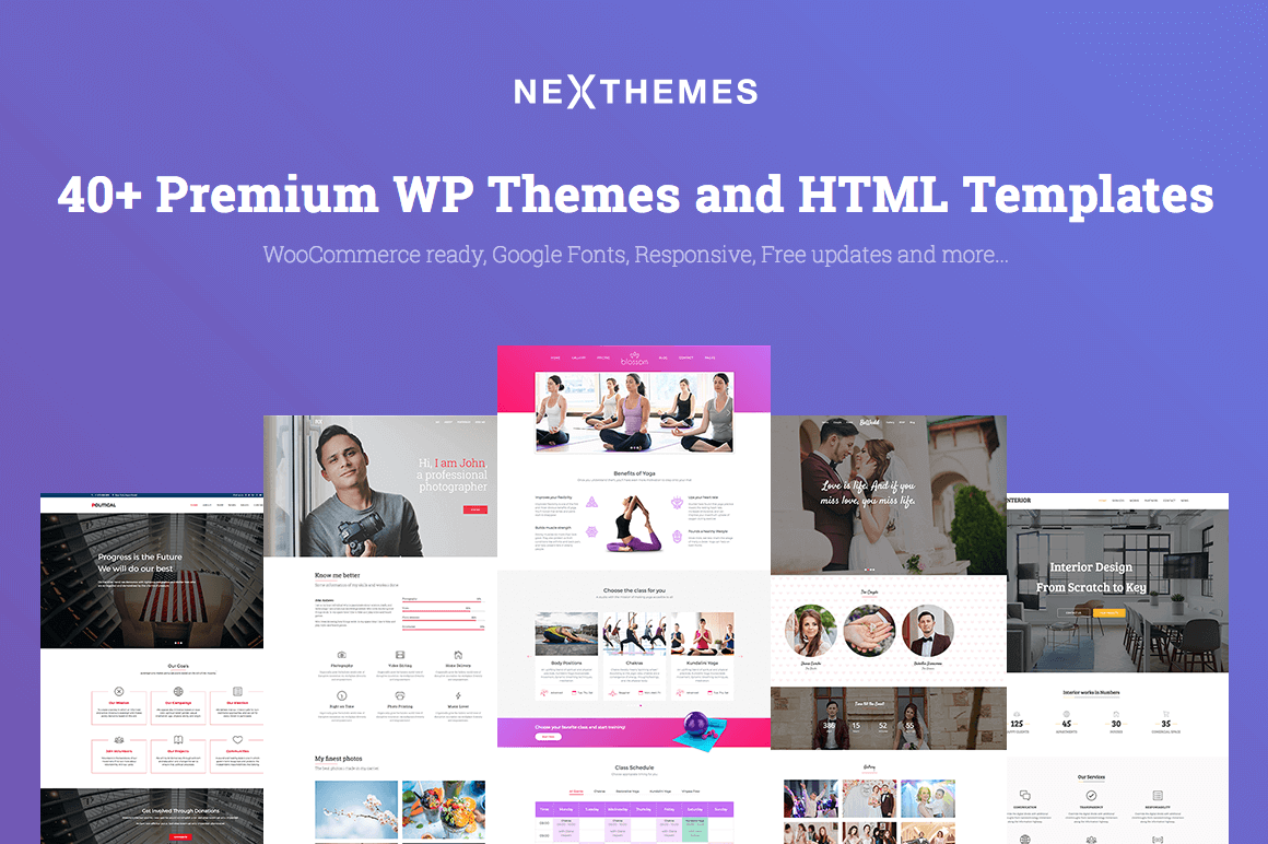 40+ Premium WordPress Themes & HTML Templates from NexThemes - only $39!