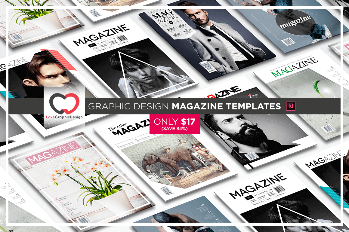 8 Professional Graphic Design Magazine Templates (over 170 pages) - only $17!