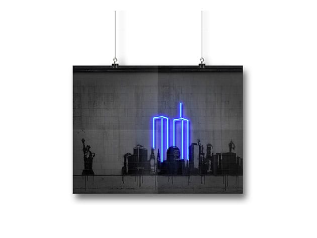 Octavian Mielu Neon Illusion Wall Art (New York 16x12) for $19