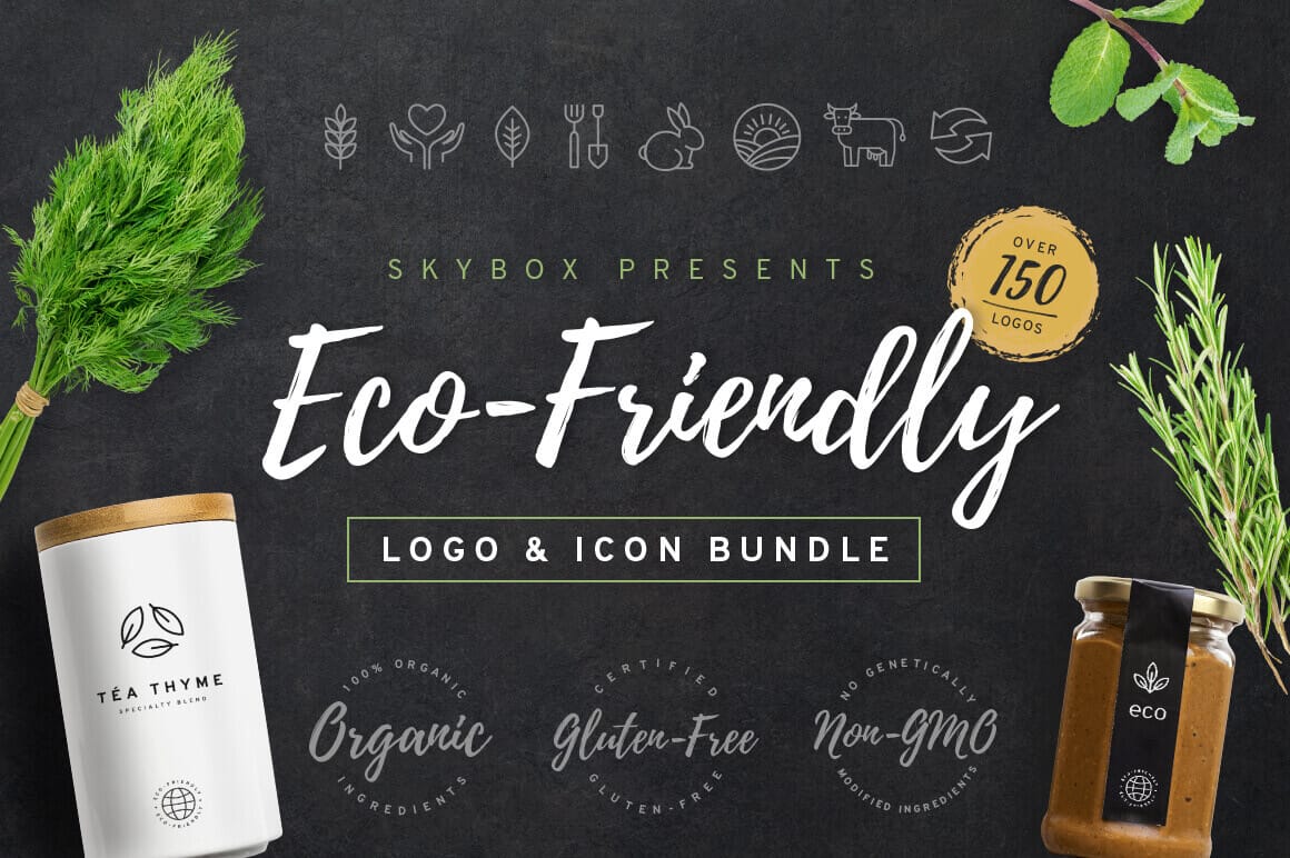 150+ Eco-Friendly Logos, Badges and Icons – only $9!