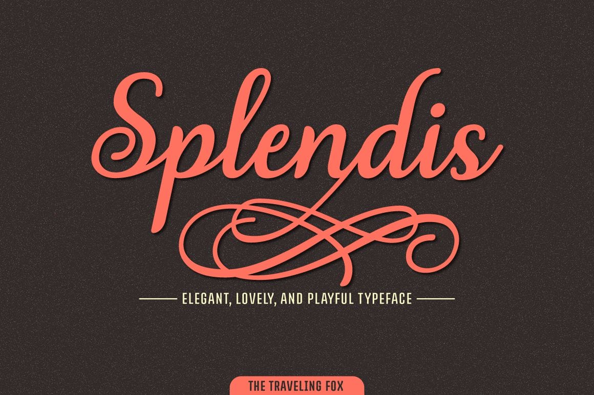 650+ Unique Characters in the Stunning Splendis Script Font - only $6!