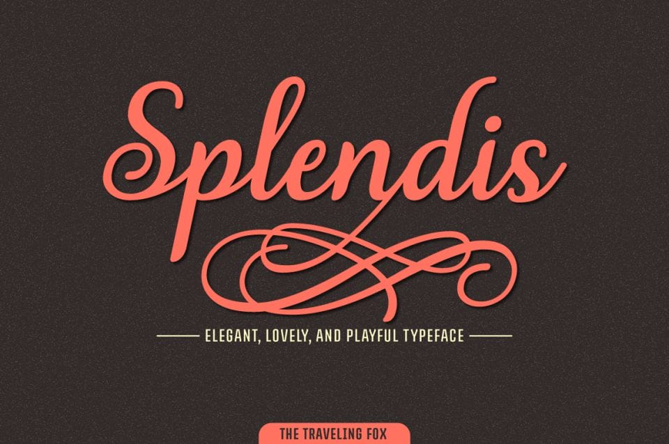 650+ Unique Characters in the Stunning Splendis Script Font – only $6!