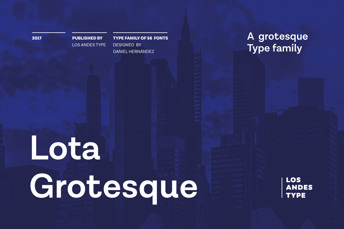 Lota Grotesque Family Includes 7 Weights, 219 Languages – only $19!
