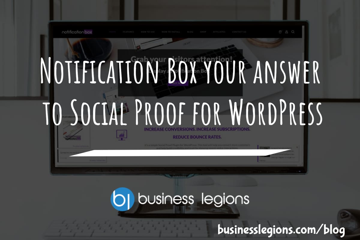 Notification Box your answer to Social Proof