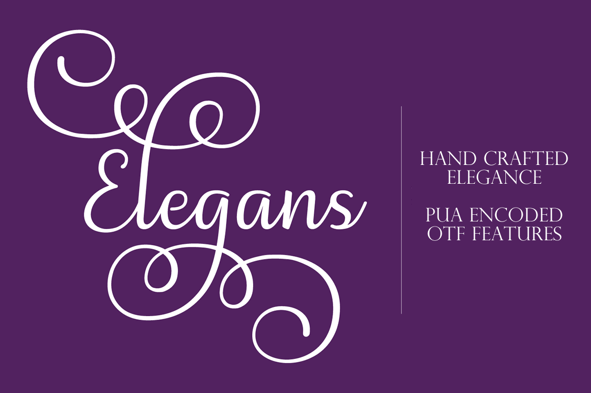 The Classically Beautiful Elegans Script – only $7!