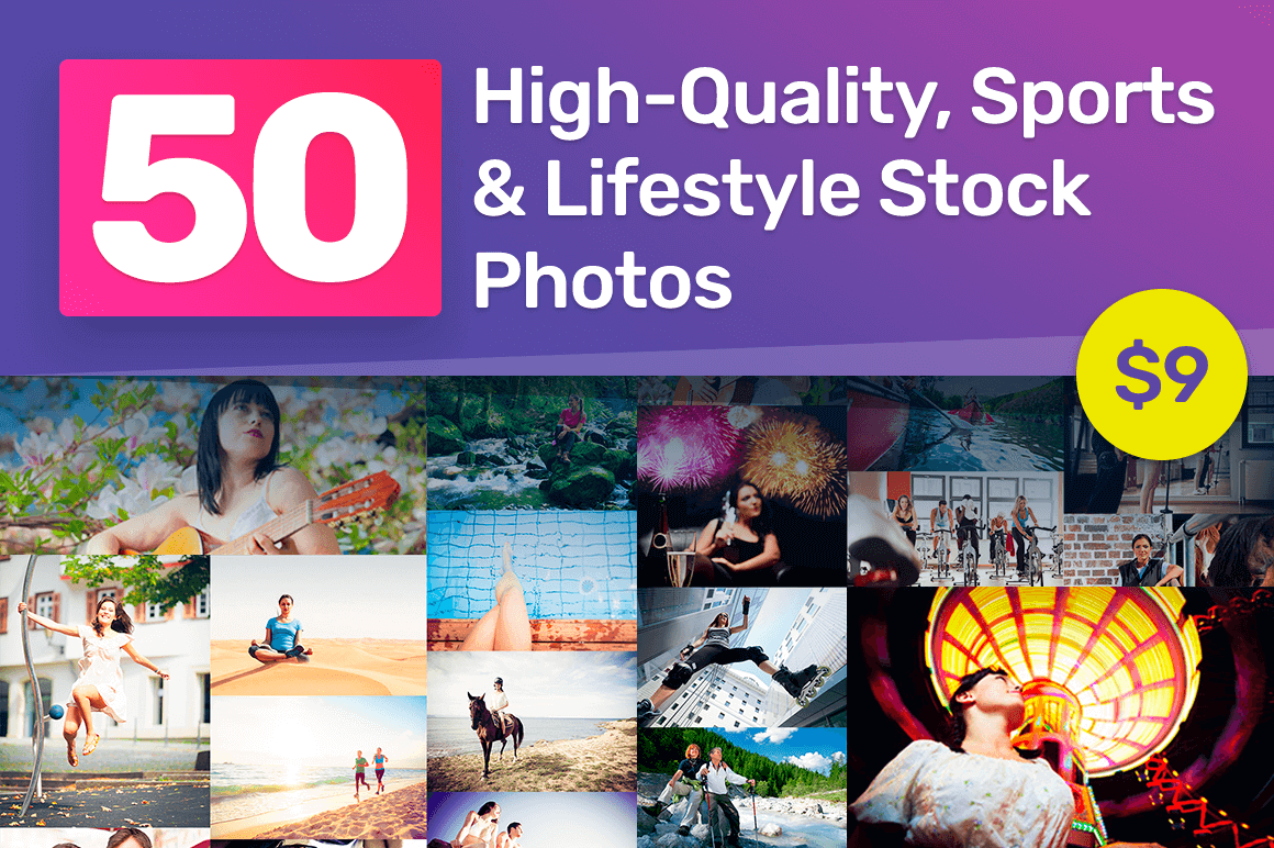 50 High-Quality, Sports & Lifestyle Stock Photos Ready for Commercial Use – only $9!
