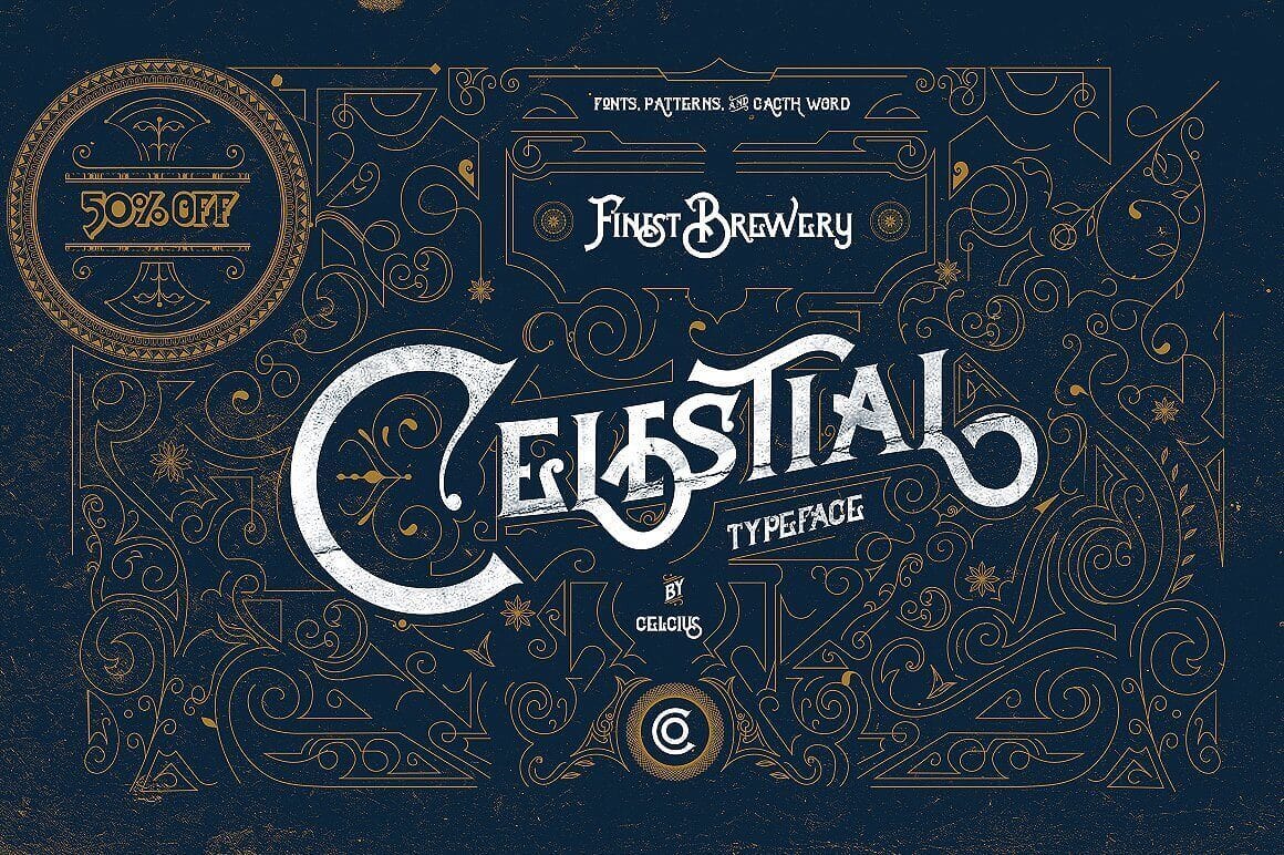 Celestial Typeface Offers Antique, Victorian Style – only $9!
