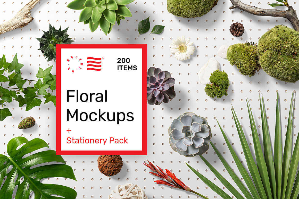 Create Gorgeous Scenes with Floral and Stationery Mockup Sets – only $19!