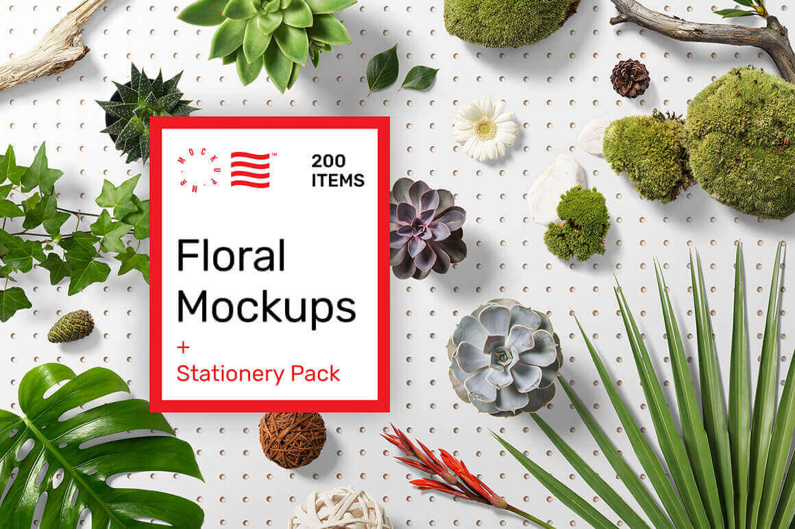 Create Gorgeous Scenes with Floral and Stationery Mockup Sets - only $19!